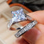 Romantic Modern Square Copper Zircon Engagement Ring