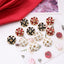 Vintage Round Hollow Glaze Drop Silver Ear Clip Stud Earrings