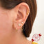 S925 Silver Needle Minimalist Zircon Inlaid Flower Earrings