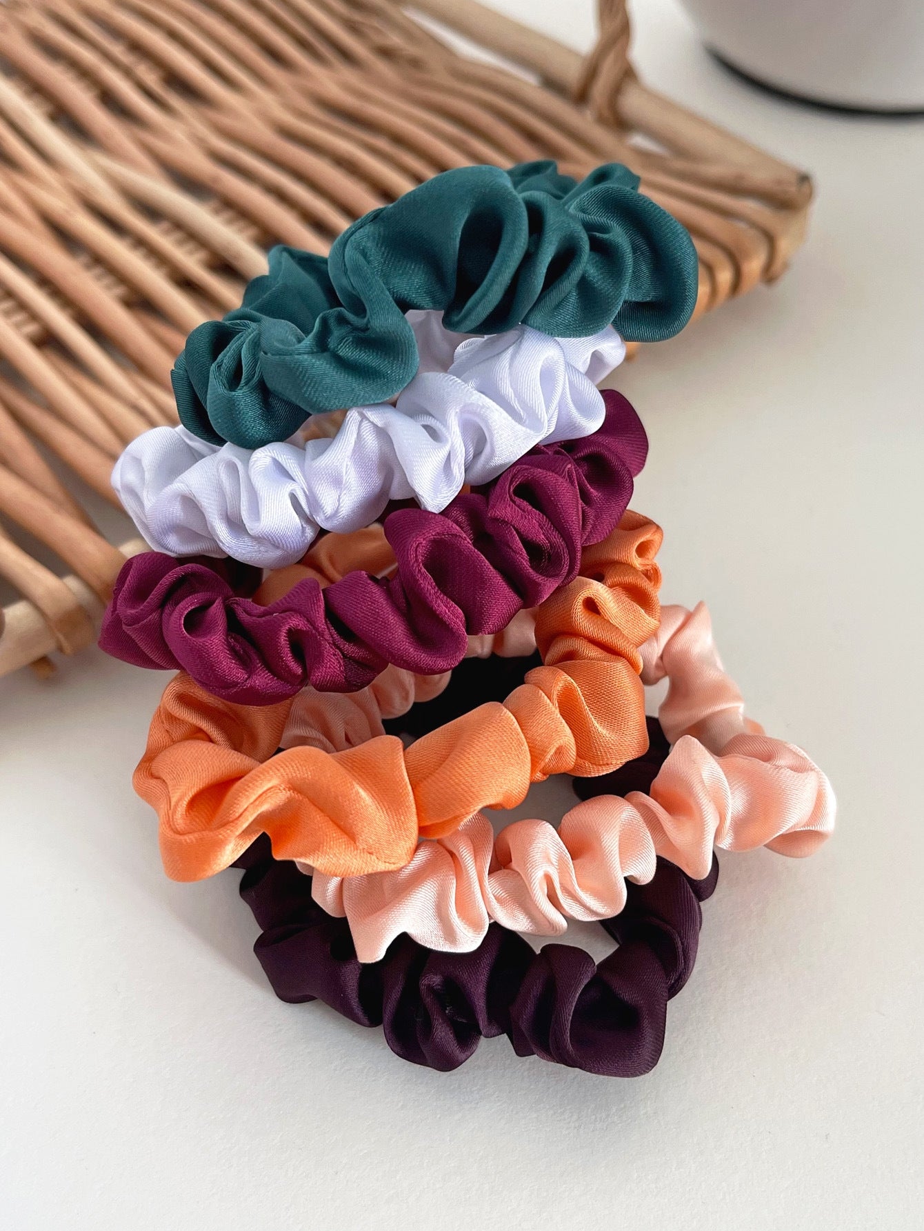 Satin Fabric Headband and Hair Ring Set - Women's Hair Accessories Collection