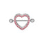 Stainless Steel Heart Inlay Rhinestone Nipple Ring Jewelry