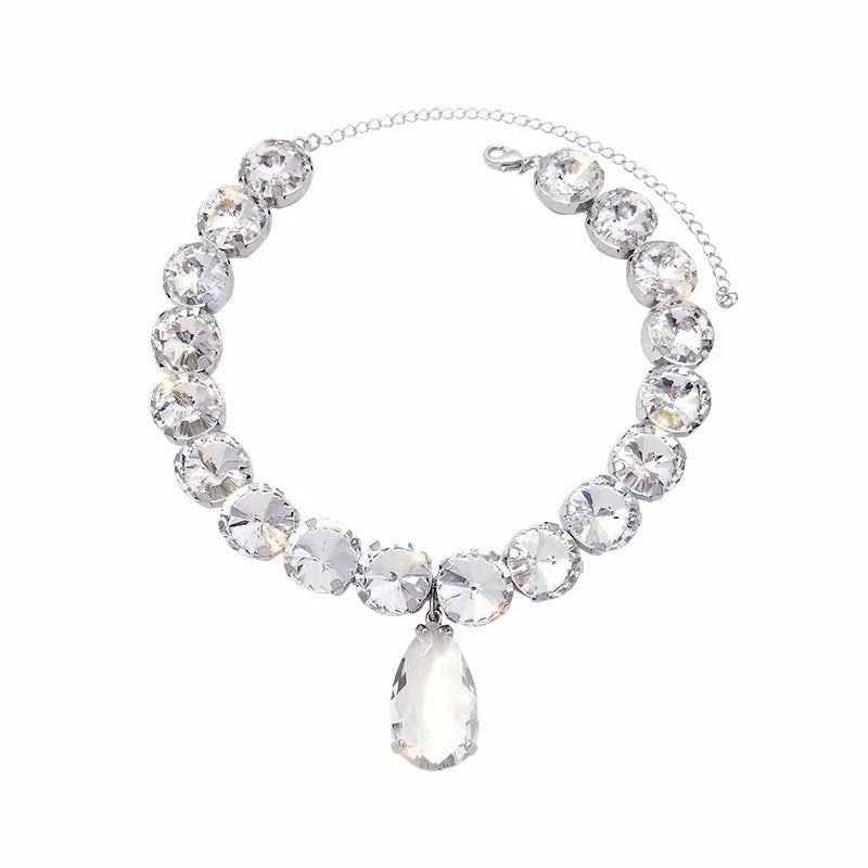 Sexy Shiny Rhinestone Crystal Choker Necklace for Women