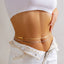 Elegant Double Layer Stainless Steel Gold Plated Women's Waist Chain