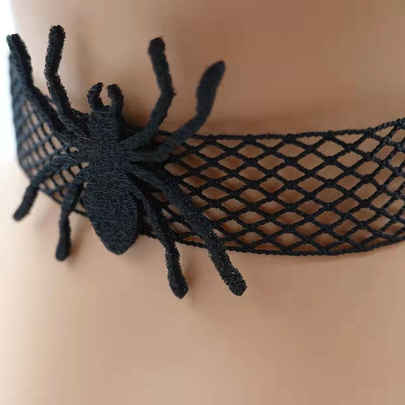 Spider Web Gothic Halloween Women's Choker Necklace