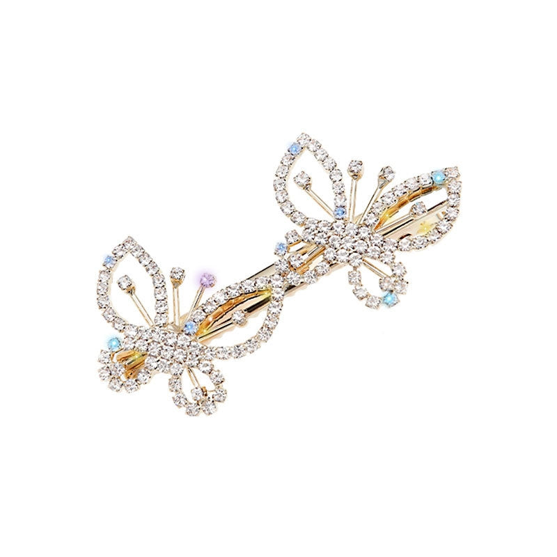 Shiny Rhinestone Butterfly Hair Clip for Women