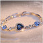 Shiny Heart Crystal Women's Bracelet - Korean Style Ocean Heart Design