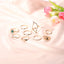 Shiny Irregular Star Alloy Inlay Rhinestone Emerald Women's Ring Set (9 Pieces)