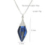 Shiny Rhombus Crystal Pendant Necklace with Copper Alloy Chain