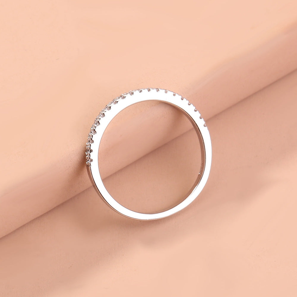 Simple Copper-Nickel Butterfly Zircon Chain Ring