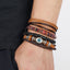 Simple DIY Multi-Layer Leather Bracelet Set - Vintage Braided Eye Bohemian Style