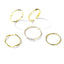 Simple Geometric Minimalist Ring Set - 5 Pieces