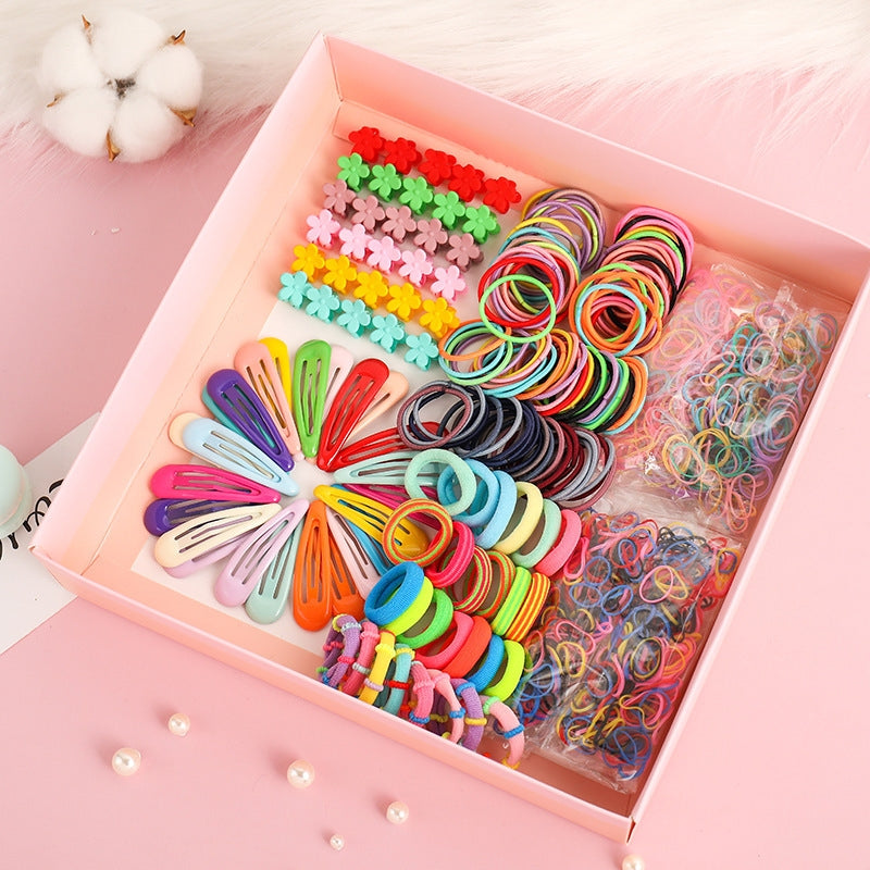 Children's Floral Hair Accessories Gift Box Set - Hair Clips & Bands