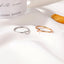 Minimalist Heart-Shaped Zircon Inlay Love Ring for Couples