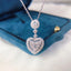 Simple Heart-shaped Zircon Inlaid Copper Clavicle Necklace