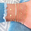 Simple Lightning Moon Star Pentagram Water Drop Fringe Handmade Multi-layer Anklet Set