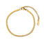 Stainless Steel Snake Chain Bracelet - Gold 3mm Blade Chain for Women