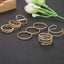 Simple Multi-layer Twist Ring and Minimalist Earrings Set - 8 Pieces