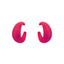 Simple Candy Color Matte C-shaped Acrylic Earrings with S925 Silver Needle