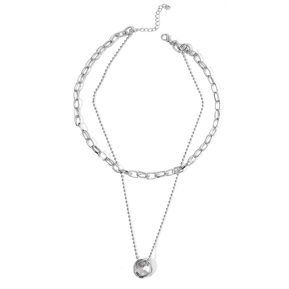 Simple Double Layer Clavicle Chain Necklace