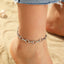 Simple Shell Starfish Beach Style Diamond Anklet for Women