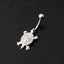 Simple Style Turtle Alloy Diamond Belly Ring