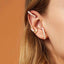 Simple Style Moon and Star Rhinestone Inlay Pearl Women's Ear Clips Set