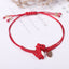 Simple Style Animal Alloy Rope Bracelet - Korean Couple Dinosaur Design, Hand-Woven Red Rope for Women and Students, Cute Gift