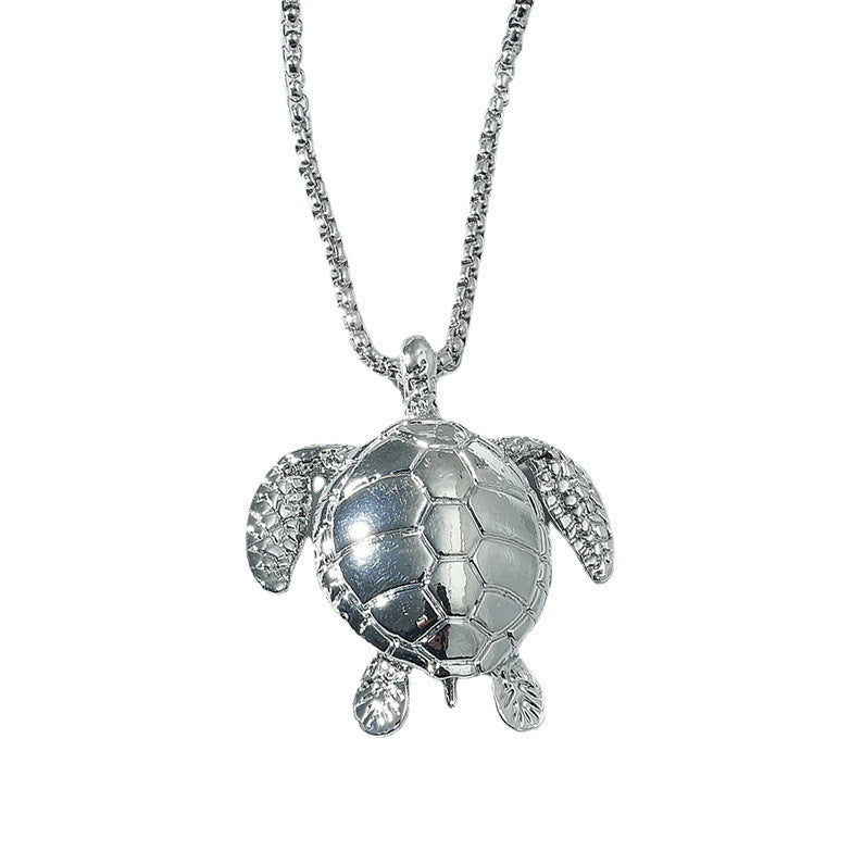 Simple Style Colorful Turtle Pendant Necklace for Men