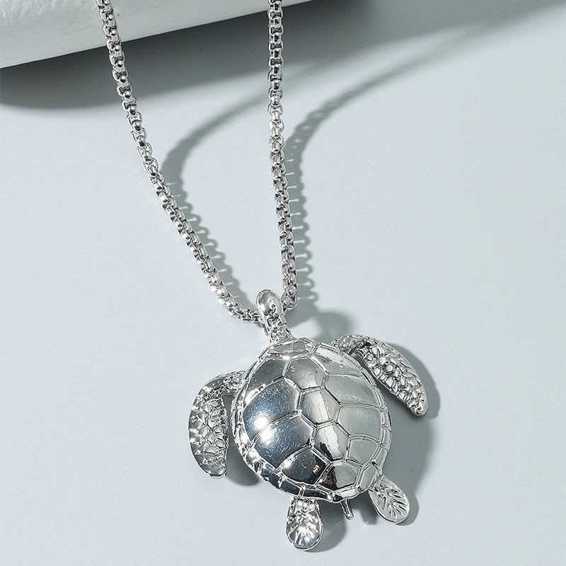 Simple Style Colorful Turtle Pendant Necklace for Men