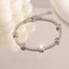 Simple Style Artistic Pentagram Heart Shape Floral Stainless Steel Snake Chain Bracelets for Women