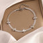 Simple Style Artistic Pentagram Heart Shape Floral Stainless Steel Snake Chain Bracelets for Women