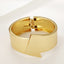 Simple Asymmetrical Alloy Plated Women's Bangle in Gold and Rose Gold