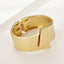 Simple Asymmetrical Alloy Plated Women's Bangle in Gold and Rose Gold