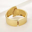 Simple Asymmetrical Alloy Plated Women's Bangle in Gold and Rose Gold