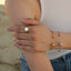 18k Gold Plated Stainless Steel Open Ball Bangle Bracelet