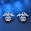 Simple Style Bow Knot 925 Sterling Silver Moissanite Stud Earrings