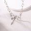 Simple Butterfly Alloy Tassel Choker Necklace for Women