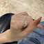 Elegant Zircon Inlay Butterfly Open Ring