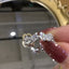 Elegant Zircon Inlay Butterfly Open Ring