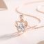 Simple Style Sterling Silver Butterfly Moissanite Zircon Pendant Necklace