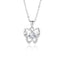 Simple Style Sterling Silver Butterfly Moissanite Zircon Pendant Necklace