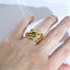 Minimalist C Shape 18k Gold Plated Open Ring with Irregular Wrap Design