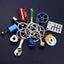 Simple Style Car Wheel Metal Keychain with Automotive Tool Charms