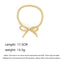 Simple Classic Bow Knot Imitation Pearl 18k Gold Beaded Bracelet for Women