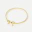 Simple Classic Bow Knot Imitation Pearl 18k Gold Beaded Bracelet for Women