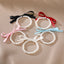 Simple Classic Bow Knot Imitation Pearl Elastic Bracelet