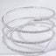 Simple Classic Circle Alloy Bangle with Elastic Triple Row Design