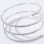 Simple Classic Circle Alloy Bangle with Elastic Triple Row Design