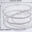 Simple Classic Circle Alloy Bangle with Elastic Triple Row Design