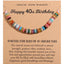 Simple Style Classic Circle Natural Stone Bracelets for Women - Candy Color Birthday Gift Bracelet